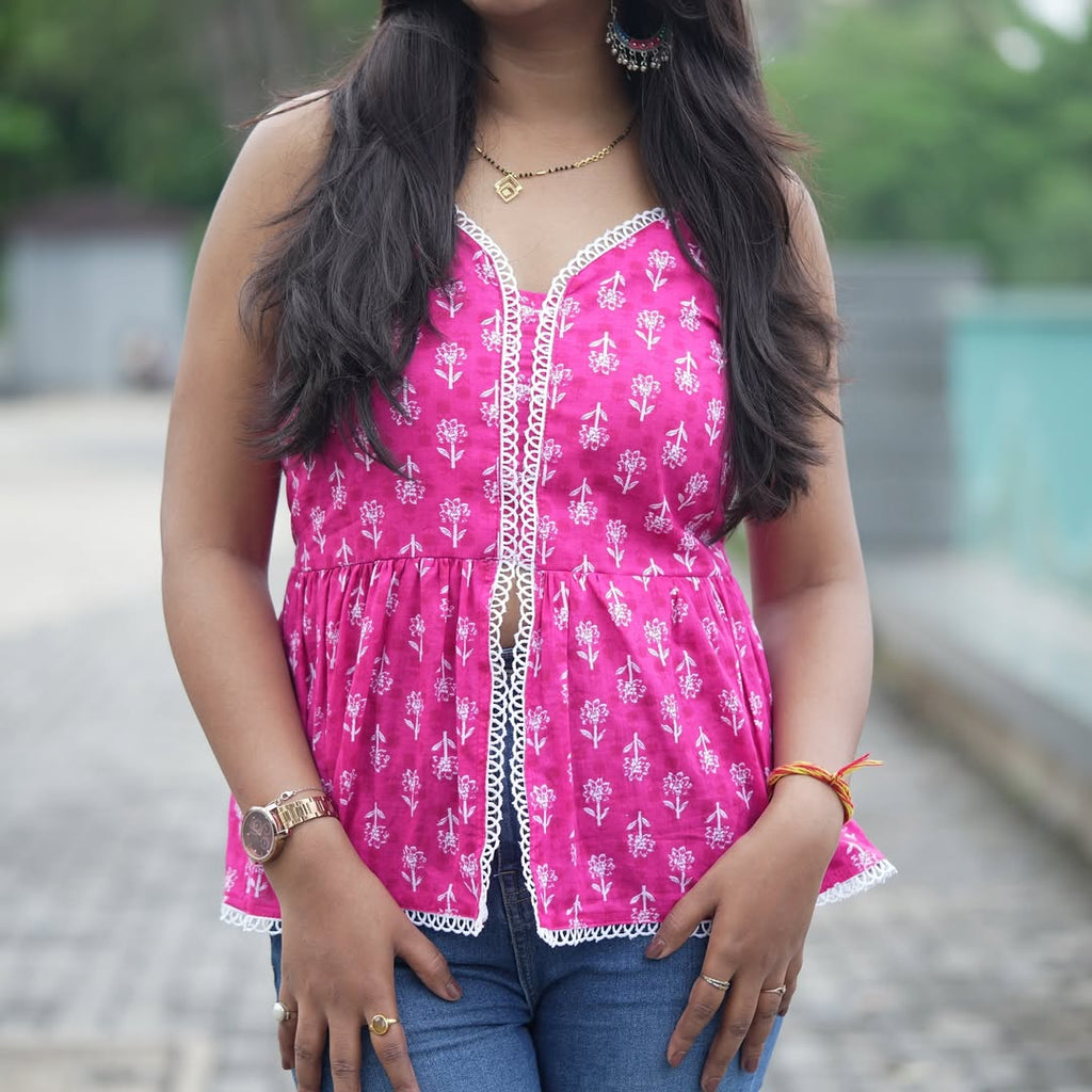 Gulabi Grace Peplum Top
