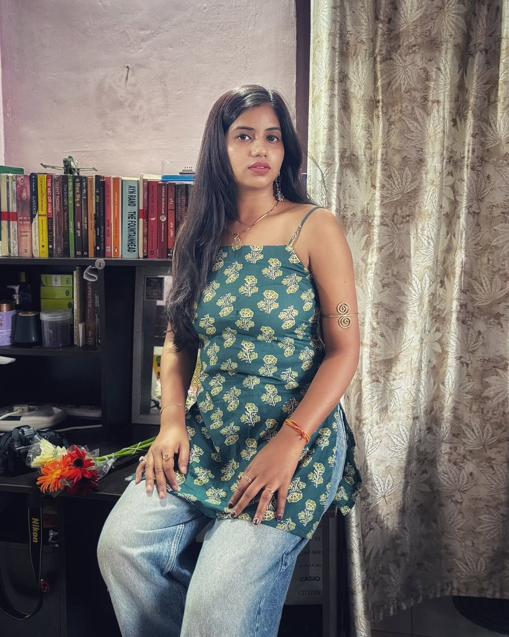 Gulmohar Tie-Back Cotton Kurti