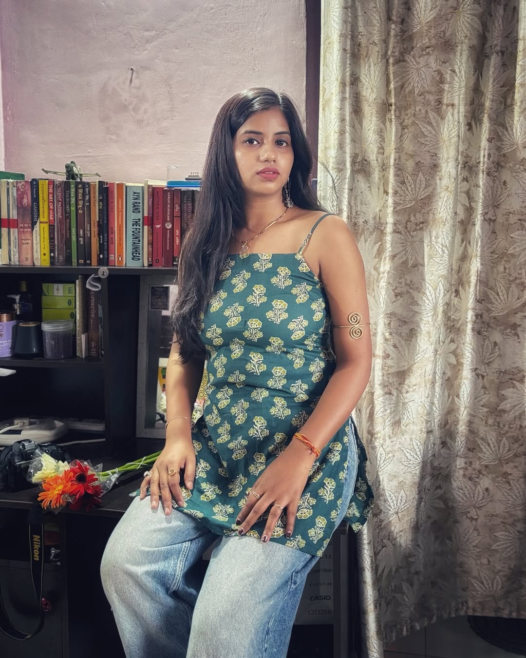 Gulmohar Tie-Back Cotton Kurti