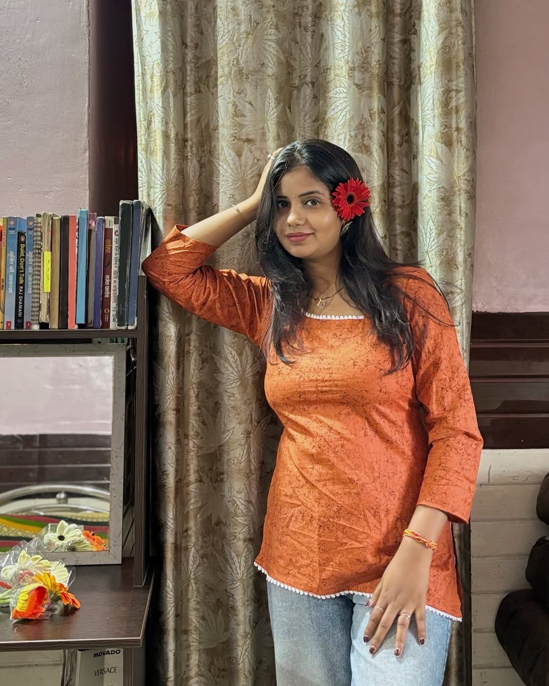 Tejaswini Tie-Waist Cotton Kurti