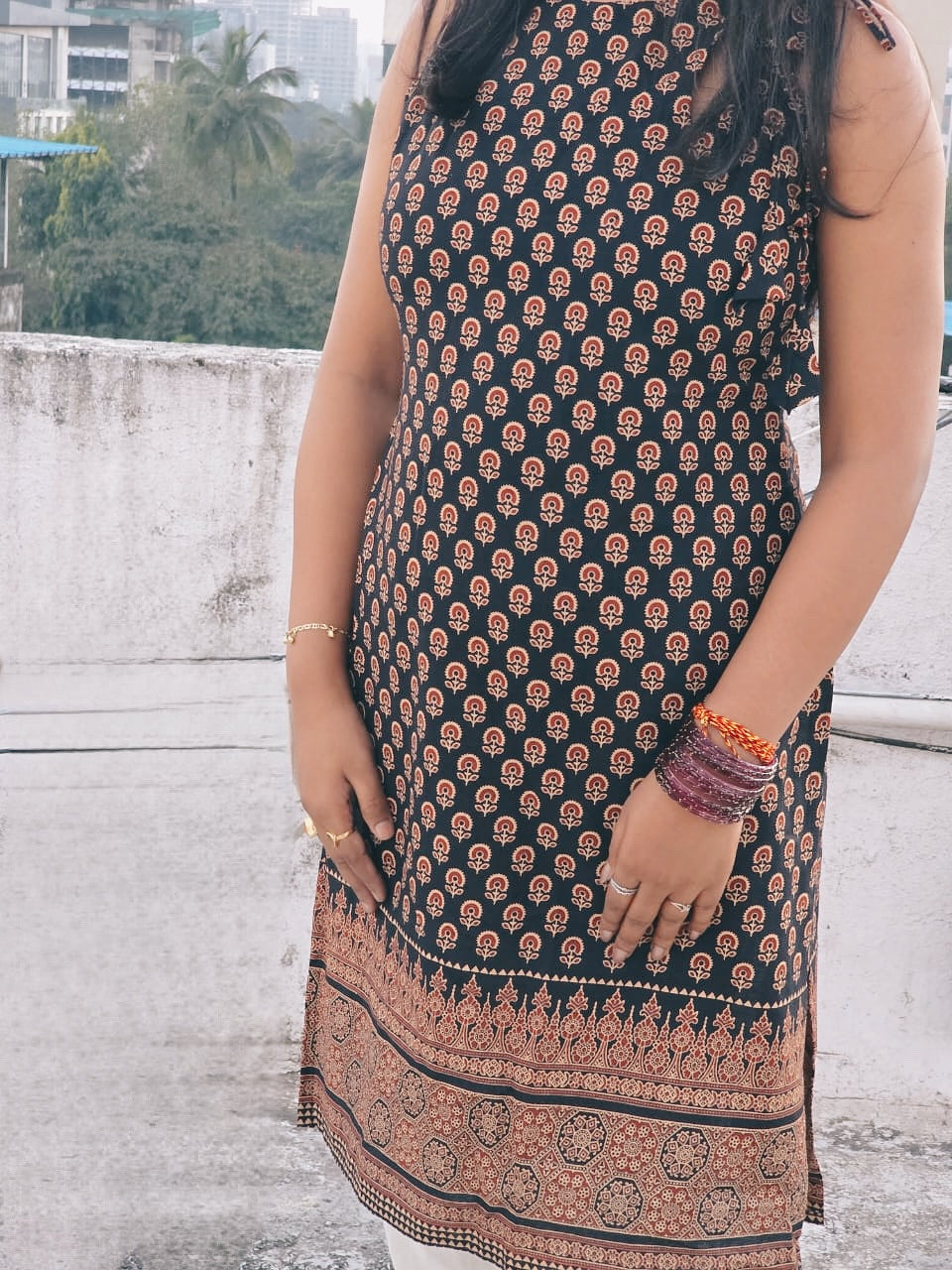 Kajal Kalyani Tie-Shoulder Kurti