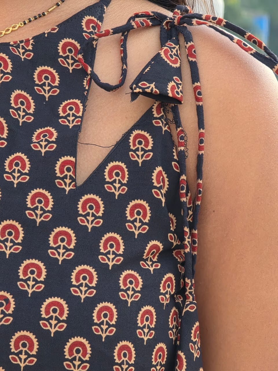 Kajal Kalyani Tie-Shoulder Kurti